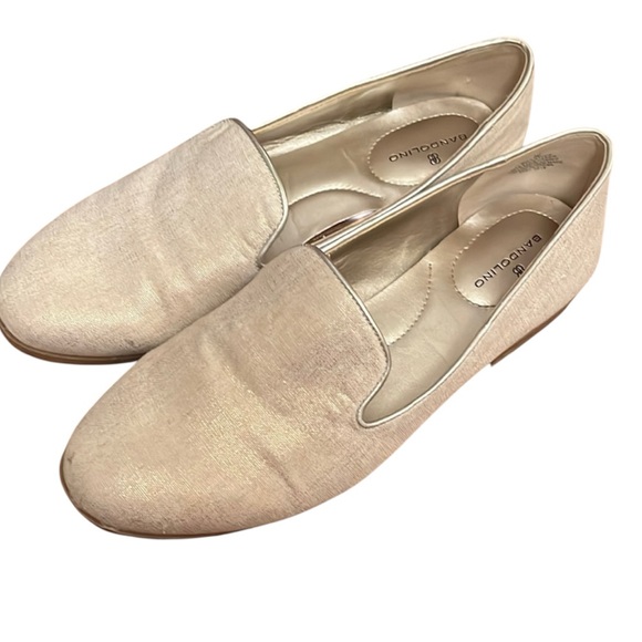 Bandolino Gold and Linen Loafers - Picture 1 of 3